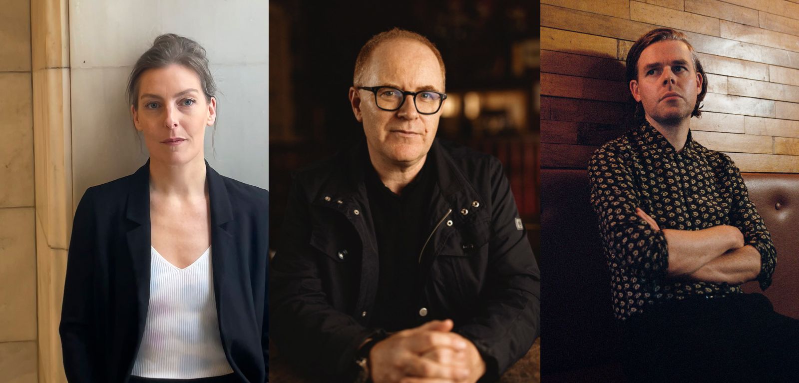 Three people in a row